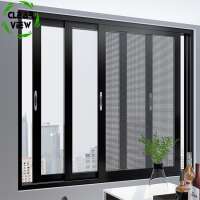 Clearview Furnishing hollow frosted glass office interior aluminum sliding window